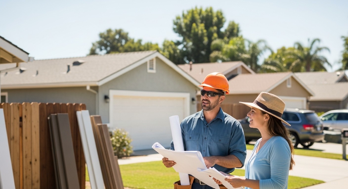 Experienced fence contractor advising homeowner with local expertise in Riverside, CA