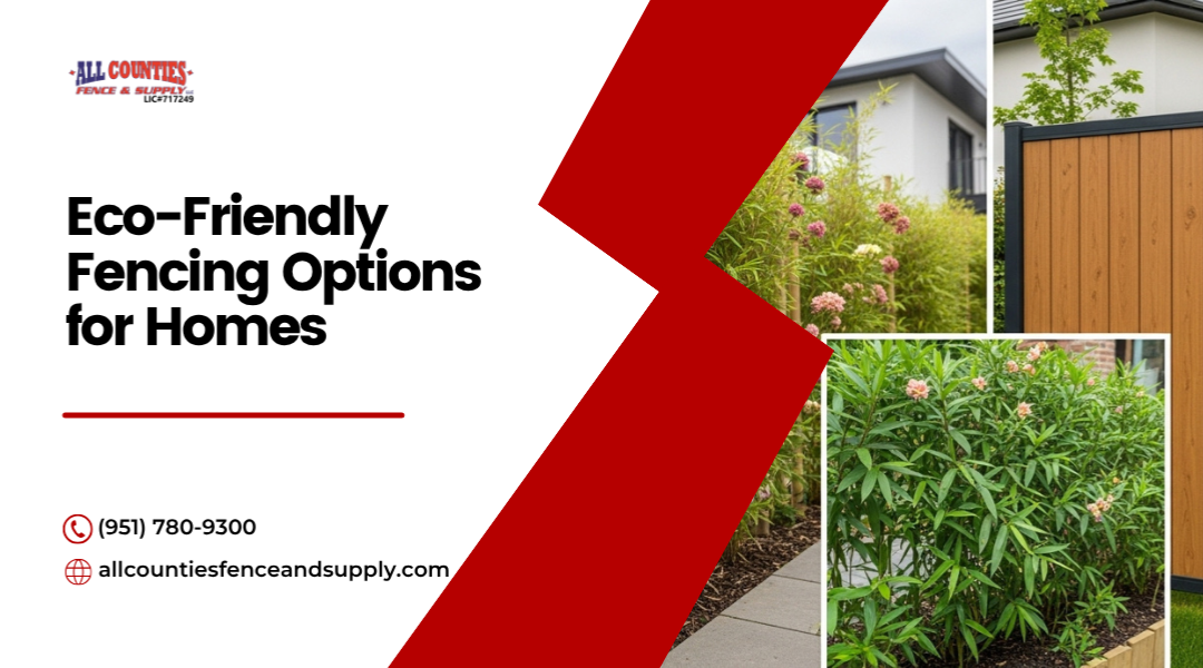 Eco-Friendly Fencing Options for Environmentally Conscious Homeowners