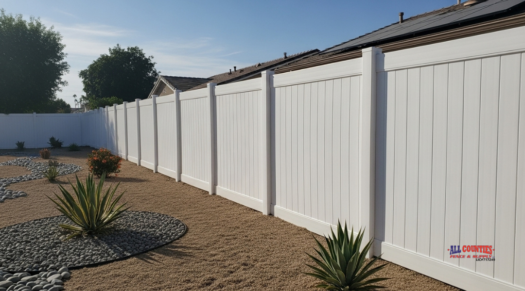 Vinyl fencing stands the test of time—even in Riverside’s tough climate. Here’s what long-term durability really looks like.
