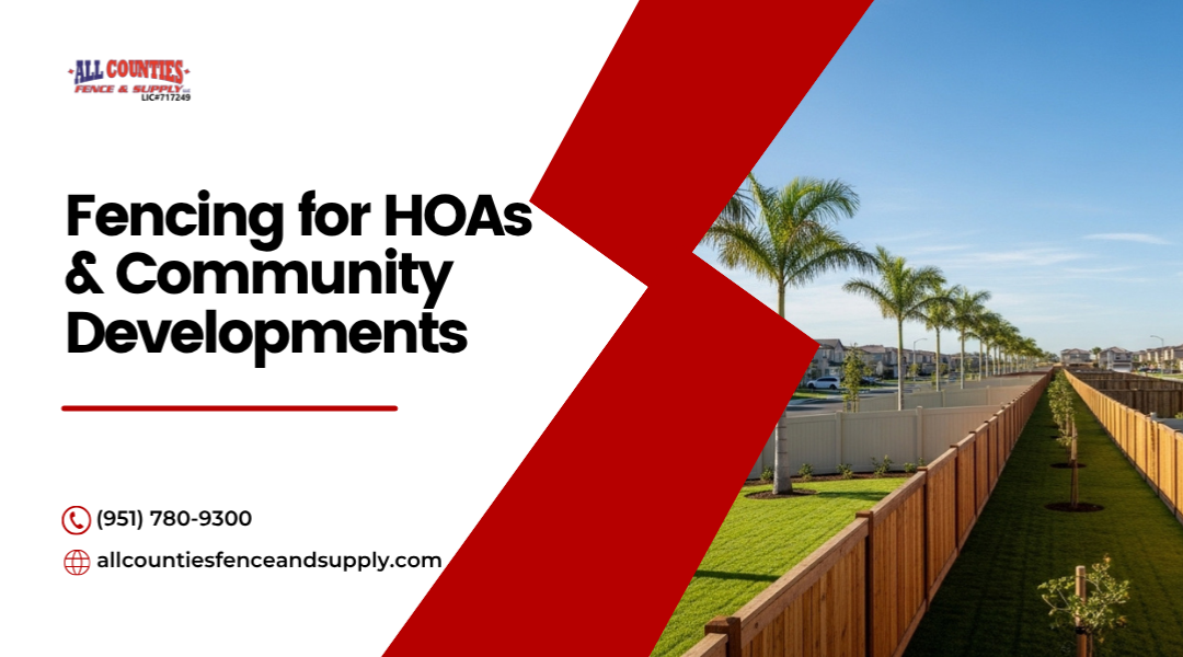 Fencing for HOAs in Riverside County