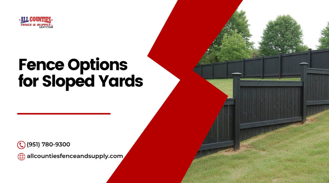 Best Fence Options for Sloped Yards in Riverside