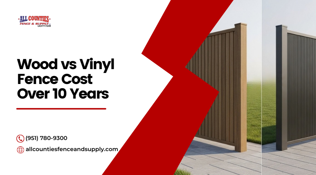 Wood vs Vinyl Fence Cost Over 10 Years in Southern California