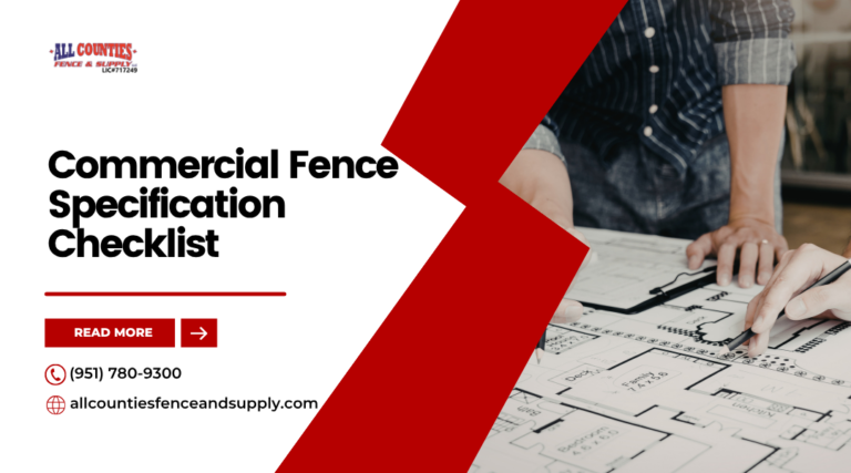 Commercial Fence Specification Checklist for Architects
