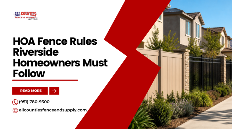 HOA Fence Rules Riverside Homeowners Must Follow